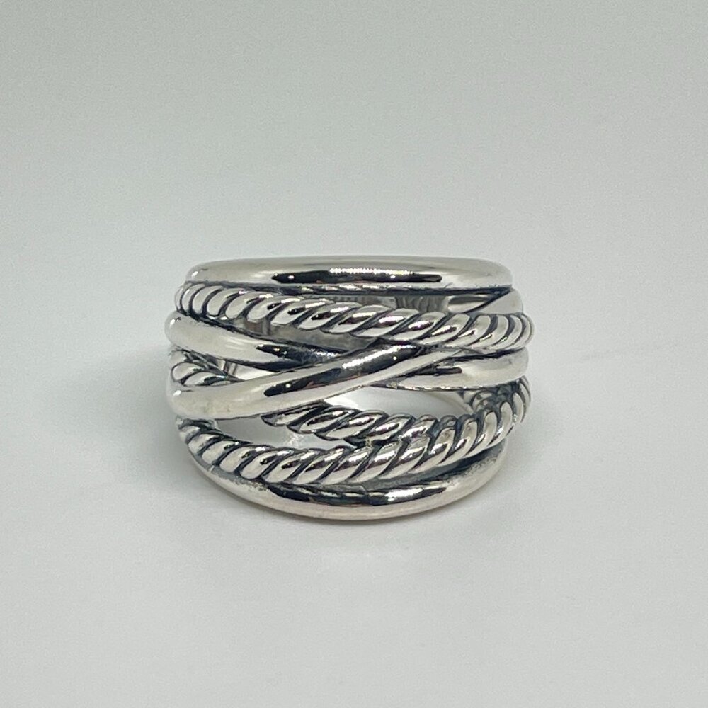 David Yurman Sterling Silver Crossover Ring